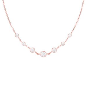 GIVA 925 silver rose gold zircon studded necklace for women