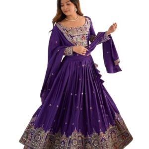 Suppar Sleave Women’s Embroidered Anarkali Gown with Dupatta | Traditional Ethnic Wear for Wedding Occasions