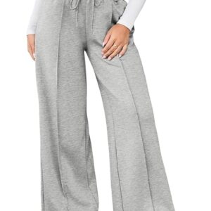 Q - RIOUS Women's Wide Leg Drawstring Relaxed Fit Trouser