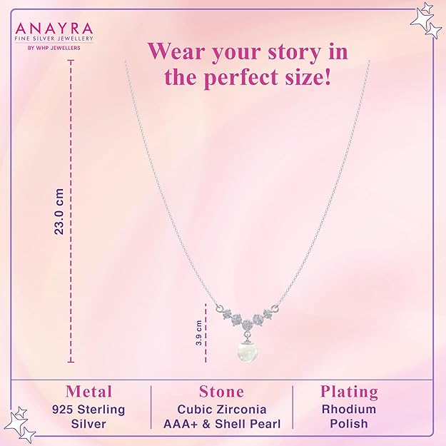 925 sterling silver pearl locket necklace for women in classic silver design