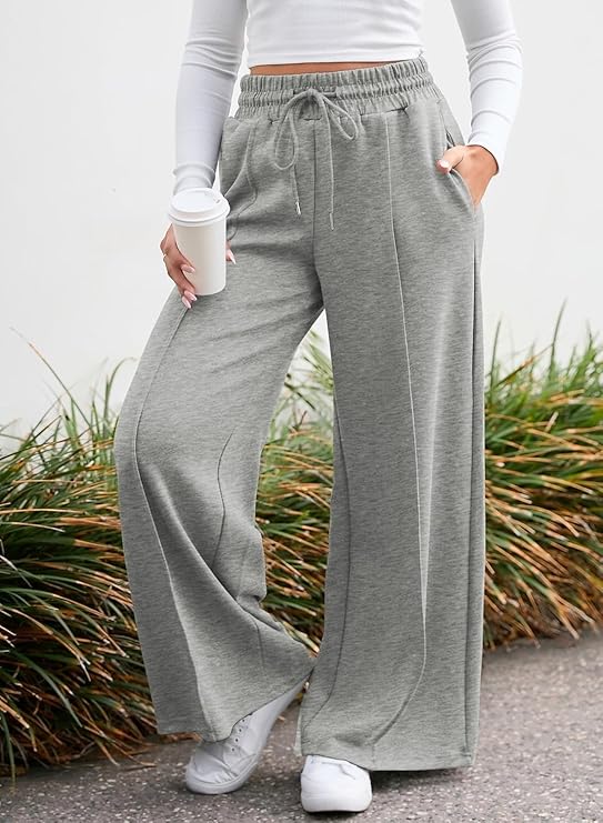 Q - RIOUS Women's Wide Leg Drawstring Relaxed Fit Trouser - Image 7