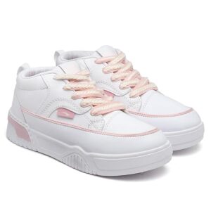 ASIAN Paradise-01 women's casual sneakers with soft cushioned insole in white pink