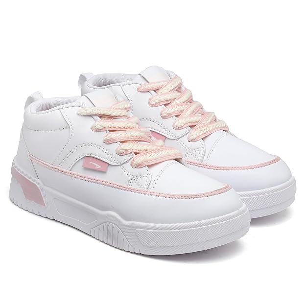 ASIAN Paradise-01 women's casual sneakers with soft cushioned insole in white pink