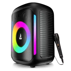 boAt PartyPal 30 25W Bluetooth Speaker with RGB LEDs & Wired Mic – Portable Karaoke Speaker