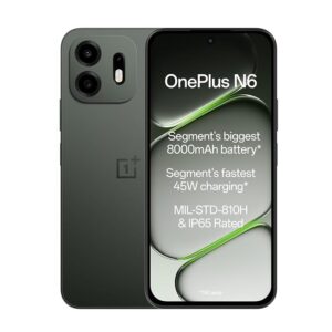 OnePlus N6 Smartphone – 4GB RAM, 128GB Storage, 8000mAh Battery, 45W Fast Charging, 120Hz Display