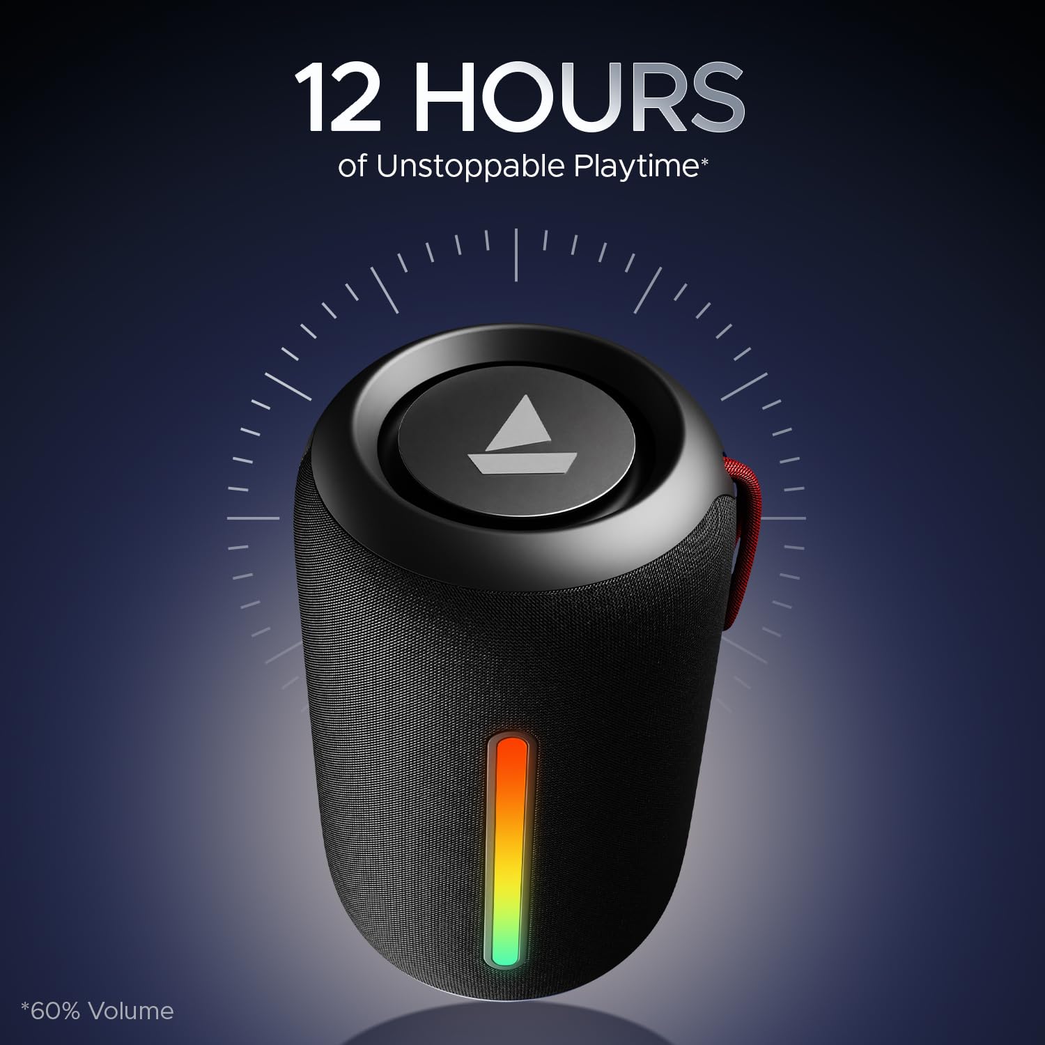 boAt Stone 352 Pro 14W Bluetooth Speaker with RGB LEDs & 12-Hour Playback โ Raging Black